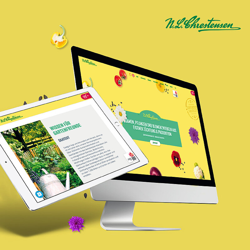 Werbeagentur Referenzen - N.L.Chrestensen Website Gartenversandhaus.de