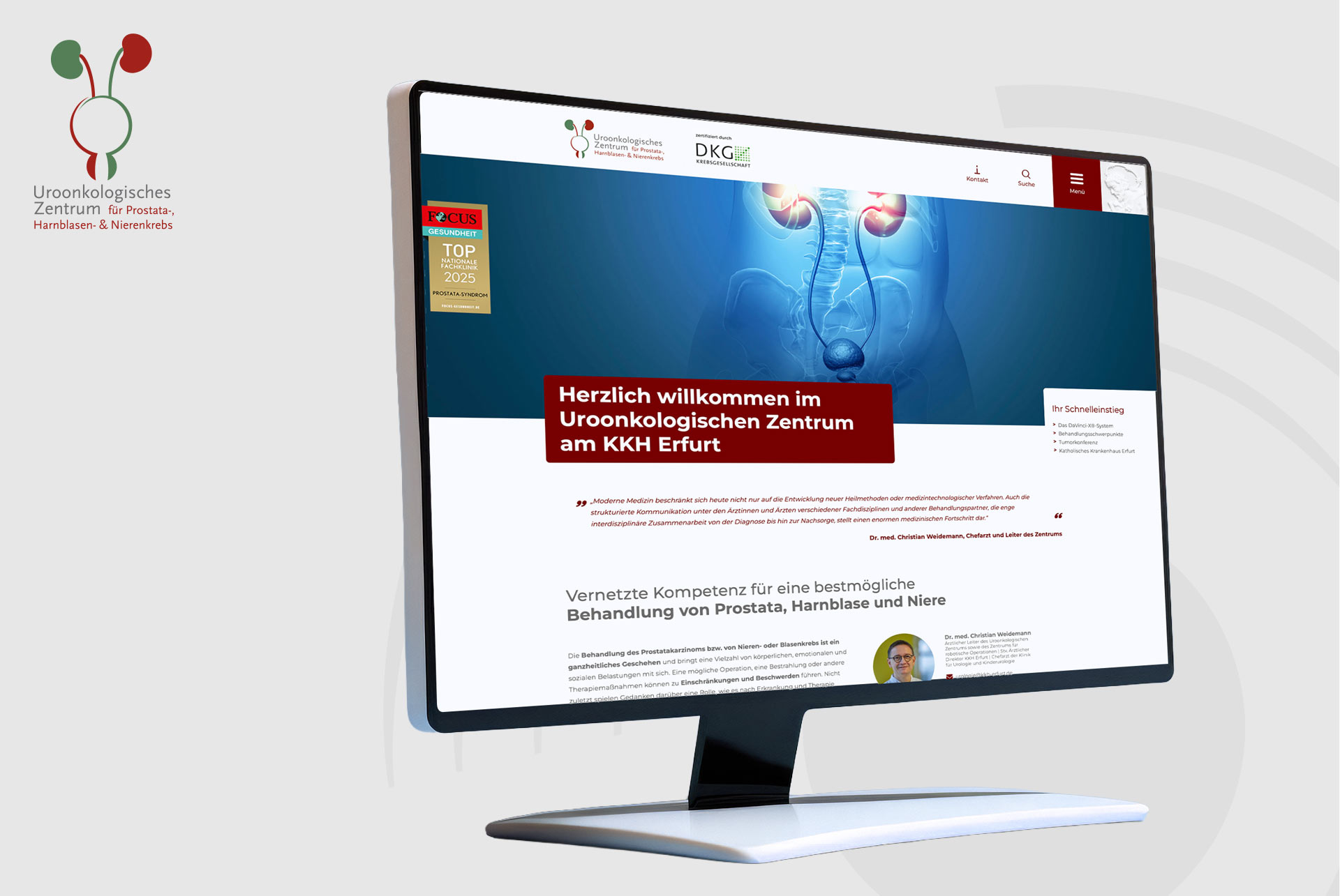 Darstellung der Klinikmarketing Referenz - Uroonkologisches Zentrum 