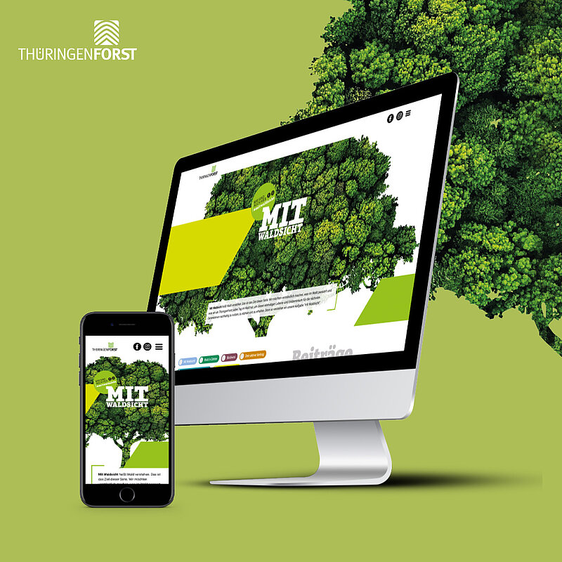 Referenzen Werbeagentur - Thüringen Forst Website