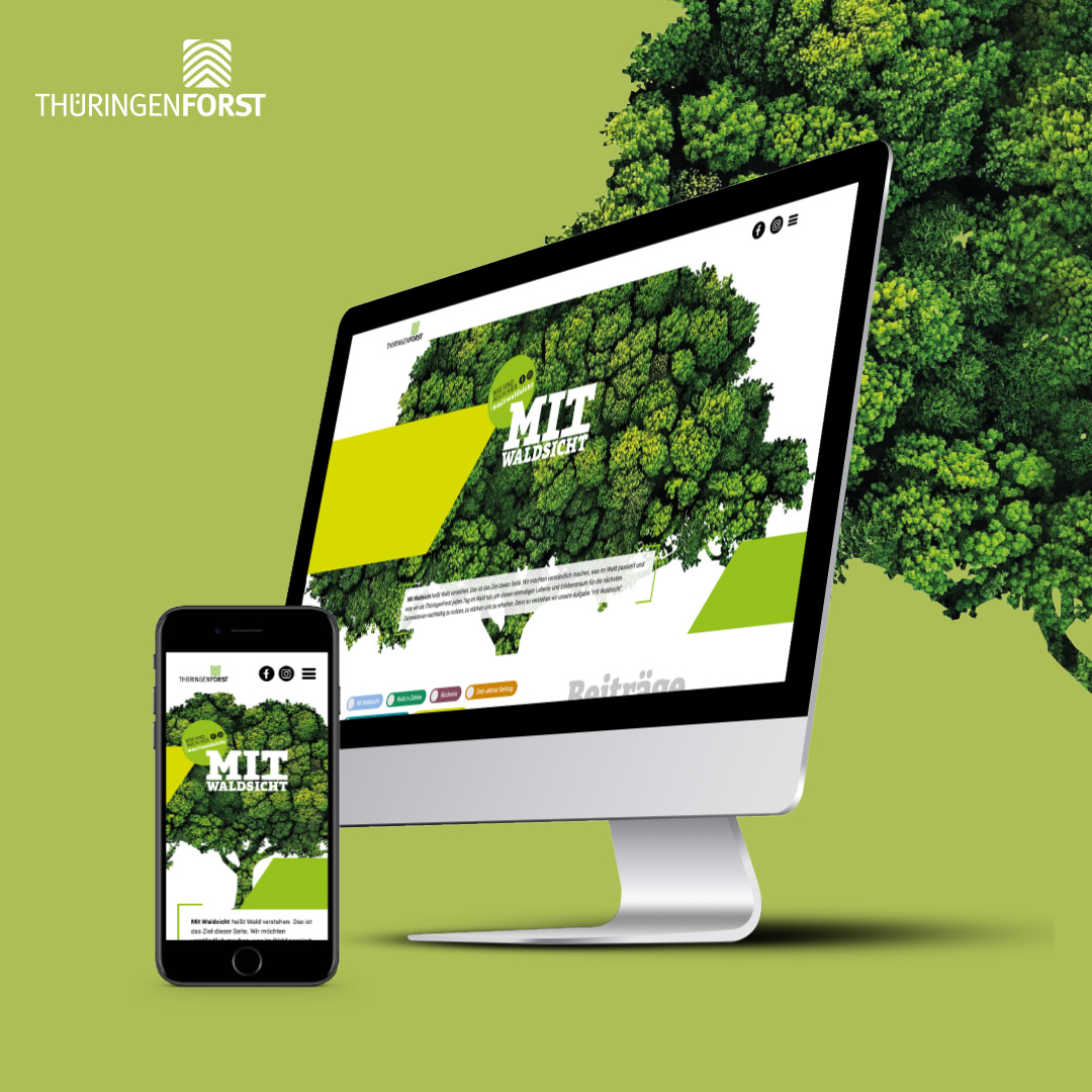 Referenzen Werbeagentur - Thüringen Forst Website